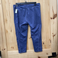 WOMENS ADIDAS LEGGINGS BLUE L