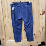 WOMENS ADIDAS LEGGINGS BLUE L