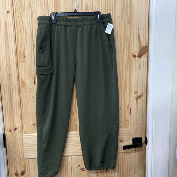 WOMENS ATHLETA OLIVE GREEN JOGGERS L