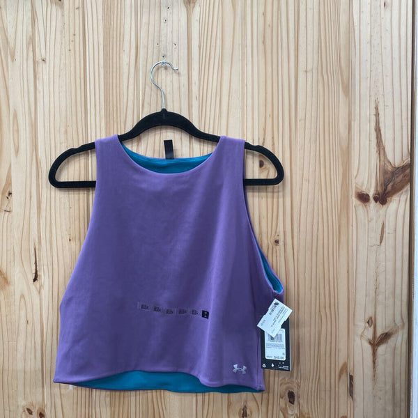 WOMENS UNDER ARMOR SL TOP PURPLE 1X NWT