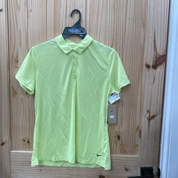 WOMENS NIKE LIME POLO SHIRT L NWT