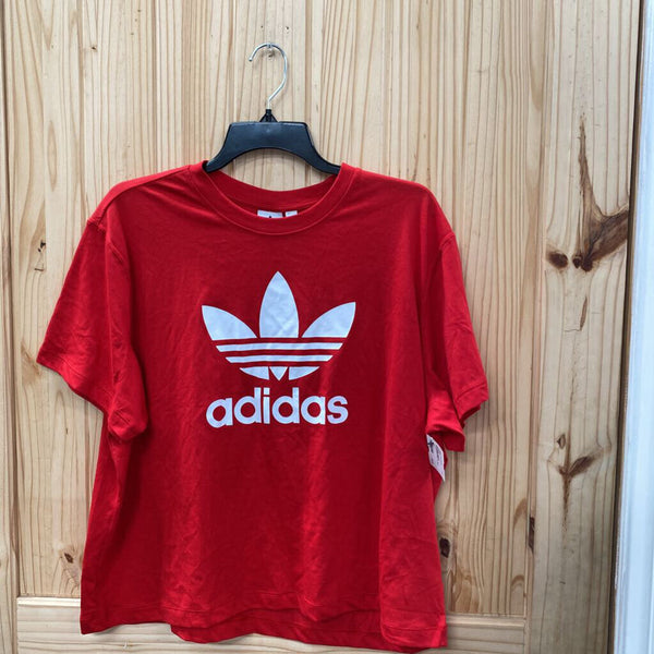 WOMENS ADIDAS RED/WHITE SHIRT XL NWT