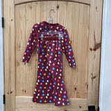 GIRLS SHEIN 2PC SET MAROON W/MULTI COLOR HEARTS 5