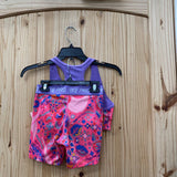 GIRLS NIKE PRO 2PC SET PINK/LILAC/ORANGE/BLUE L 10