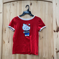 GIRLS HELLO KITTY X LEVIS RED SHIRT L 10/12