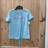 GIRLS CHAMPION SKY BLUE/PINK SHIRT M 10/12