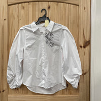 WOMENS JOFIFL WHITE CASUAL TOP S NWT