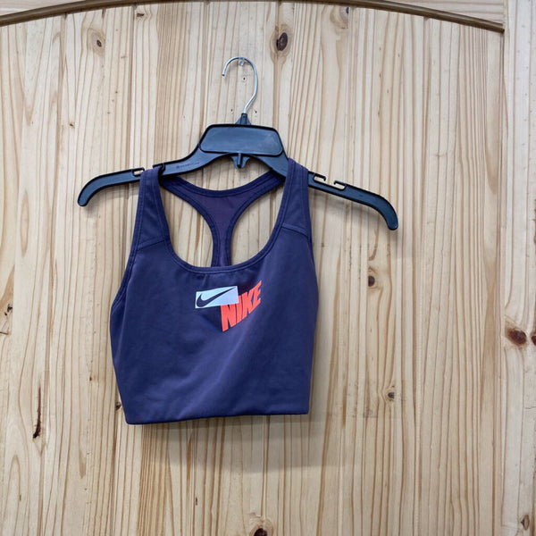 WOMENS NIKE SPORTS BRA EGGPLANT/CORAL/WHITE L