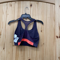 WOMENS NIKE SPORTS BRA EGGPLANT/CORAL/WHITE L