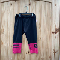 GIRLS ADIDAS CAPRIS PINK/BLK S 7/8