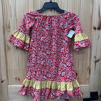 GIRLS CEE CEE KIDS RED/WHITE/LIME DRESS 4