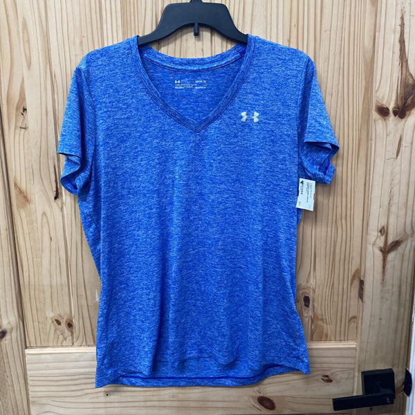 WOMENS UNDER ARMOUR SHIRT BLUE L