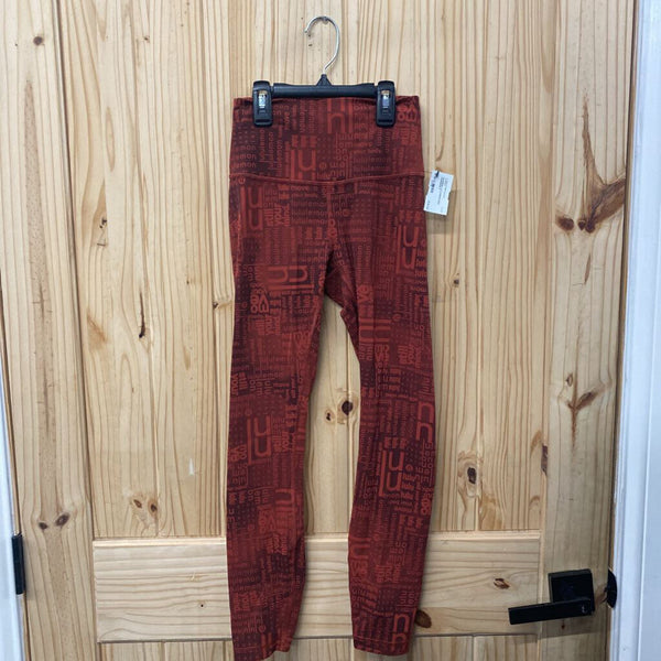 WOMENS LULULEMON RED LEGGINGS 4