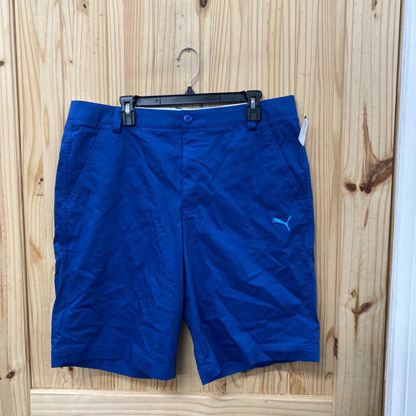 MENS PUMA SHORTS BLUE 36