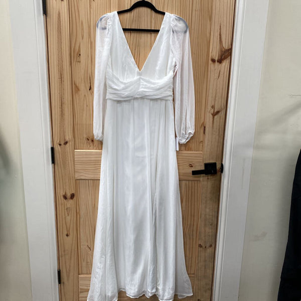 WOMENS LULUS WHITE FORMAL DRESS M NWT