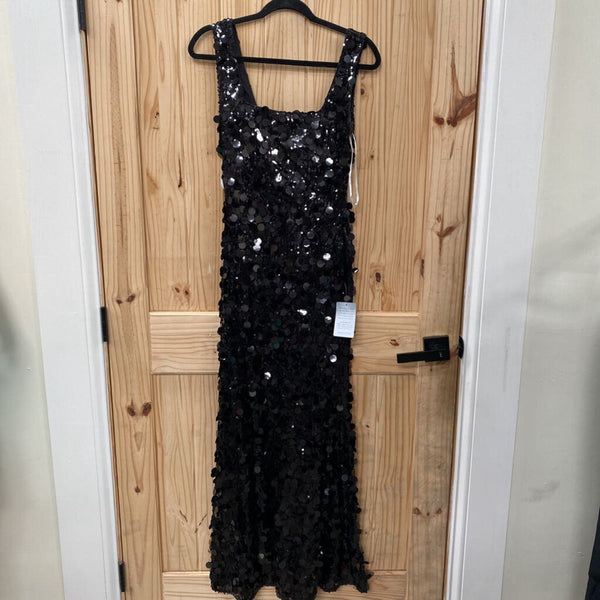 WOMENS LULUS BLACK SL SEQUIN FORMAL DRESS S NWT