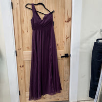 WOMENS LULUS PLUM ONE SHOULDER FORMAL DRESS L NWT