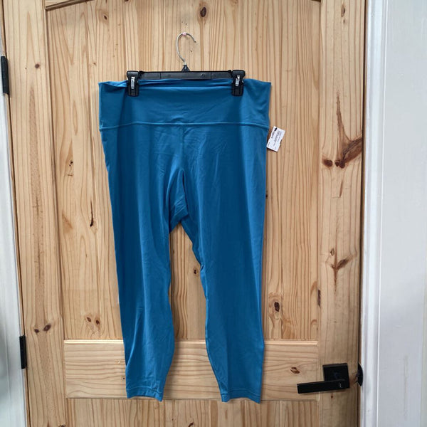 WOMENS LULULEMON TEAL CAPRI LEGGINGS 18