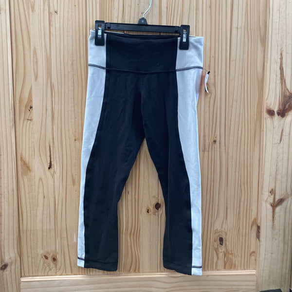 WOMENS LULULEMON BLK/WHITE LEGGINGS 4