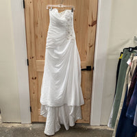 WOMENS DAVIDS BRIDAL WHITE FORMAL DRESS 4