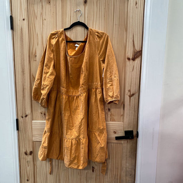 WOMENS AVA & VIV USTARD DRESS 1X
