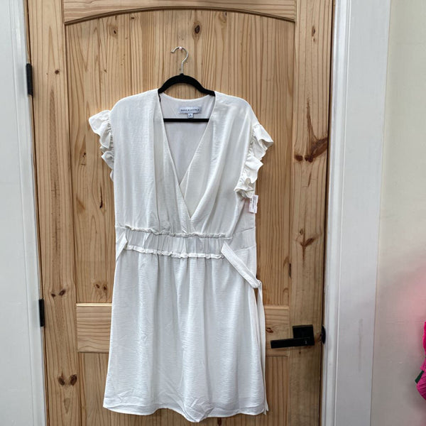 WOMENS EMMA & MICHELE WHITE CASUAL DRESS 1X