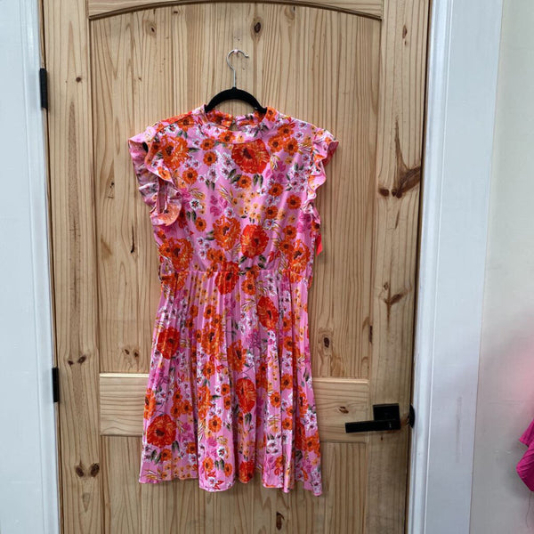 WOMENS SHEIN PINK/ORANGE FLORAL DRESS XL