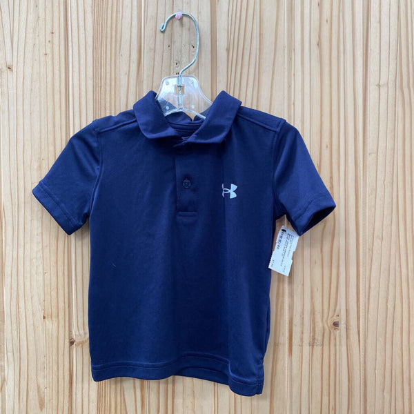 BOYS UNDER ARMOUR NAVY BLUE POLO SHIRT 2T
