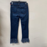 WOMENS JUDY BLUE DK DENIM JEANS W/FRINGE 3
