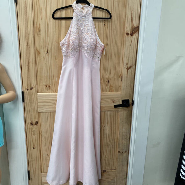 NINA D. LARUE LIGHT PINK SEQUIN FORMAL DRESS 6