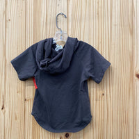 BOYS POSH KIDDOS CHARCOAL GREY HOODED SHIRT 3T