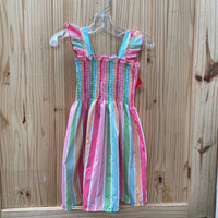 GIRLS MULTI COLOR STRIPE DRESS 5/6