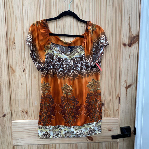 WOMENS FANG CASUAL TOP BURNT ORANGE/BROWN L