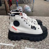 WOMENS PALLADIUM REVOLT HI TX STAR WHITE/BLK BOOTS 9