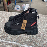 WOMENS PALLADIUM REVOLT HI TX BLACK BOOTS 6.5