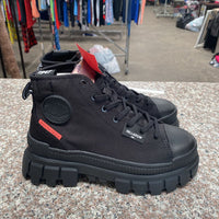 WOMENS PALLADIUM REVOLT HI TX BLACK BOOTS 6.5