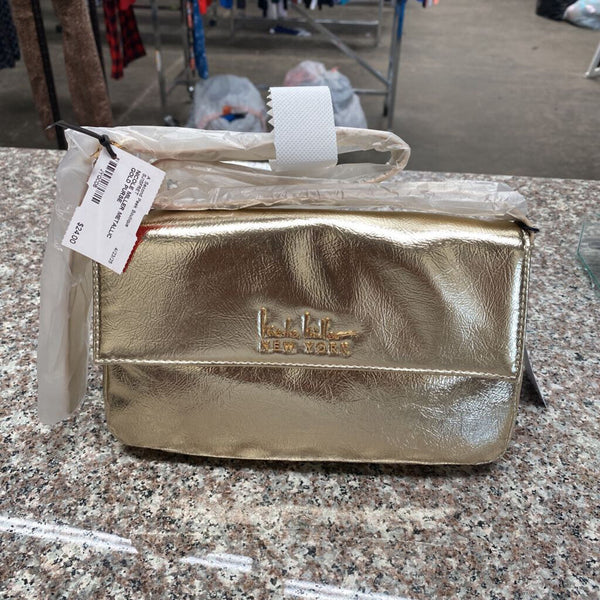 NICOLE MILLER METALLIC GOLD PURSE
