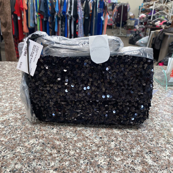 NICOLE MILLER BLACK SEQUIN PURSE