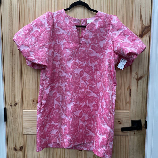 WOMENS ENTRO PINK DRESS W/FLOWERS L