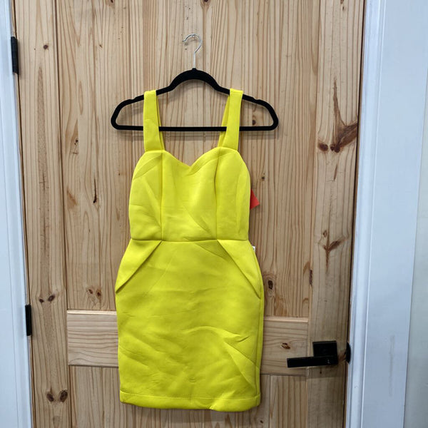 WOMENS GIANNI BINI YELOW SL CASUAL DRESS M NWT