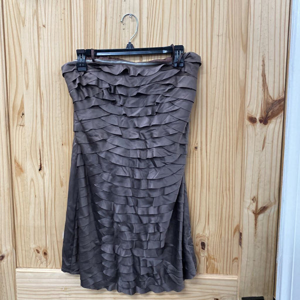 WOMENS ESLEY DK TAUPE TUBE DRESS L