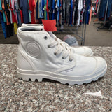 WOMENS PALLADIUM PAMPA HI STAR WHITE BOOTS 8