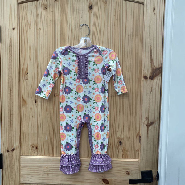 GIRLS PETE & LUCY ROMPER IVORY FLORAL 18/24M NWT