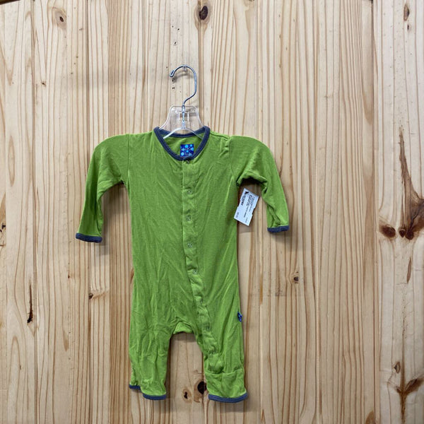 BOYS KICKEE PANTS GREEN SLEEPER 0/3M