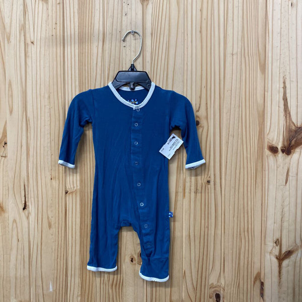 BOYS KICKEE PANTS DK TEAL ROMPER 0/3M