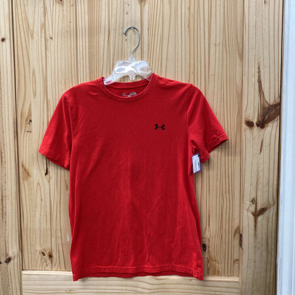 BOYS UNDER ARMOUR RED/BLK T-SHIRT YLG 12