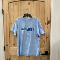 MENS CARHARTT SKY BLUE T-SHIRT M NWT