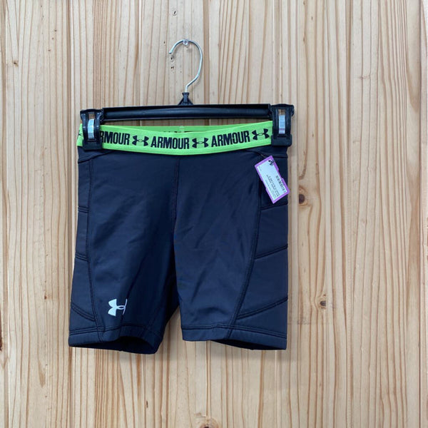 BOYS UNDER ARMOUR SHORTS BLK/LIME 8
