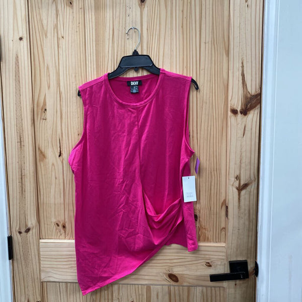 WOMENS DKNY DK PINK SL TOP XL NWT