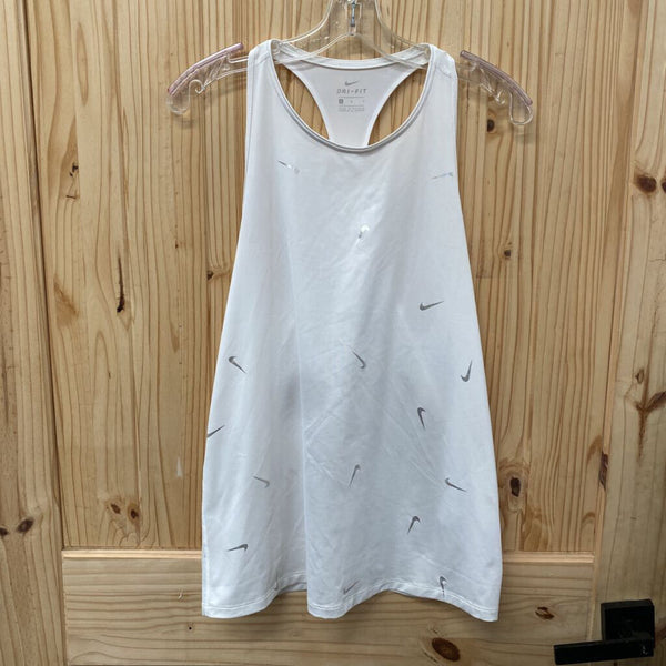 WOMENS NIKE DRI-FIT TANK WHITE/SILVER L